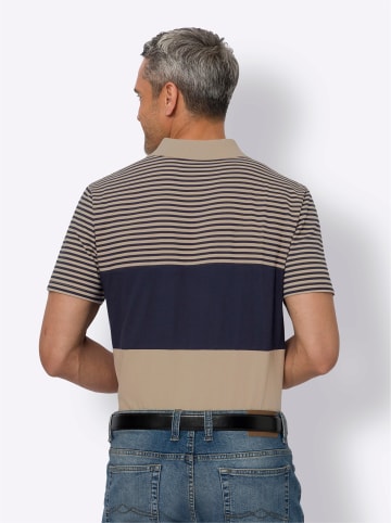 Sieh an! Kurzarm-Poloshirt in sesam-marine