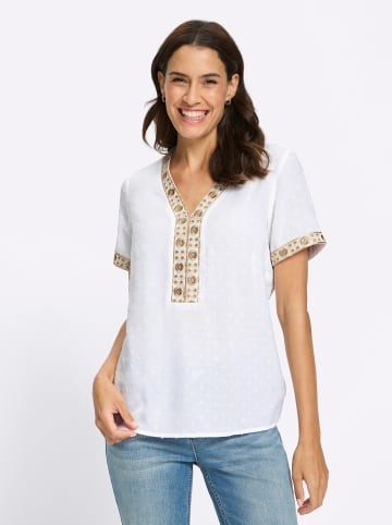 WITT WEIDEN Kurzarm-Bluse in ecru