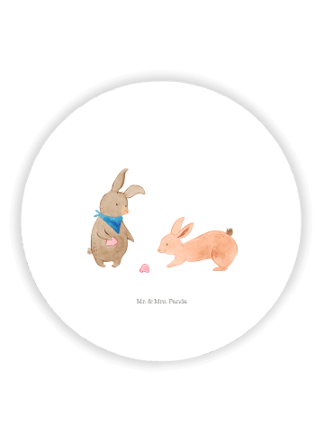 Mr. & Mrs. Panda Pinnwand Magnet Hasen Muschel ohne Spruch in Weiß