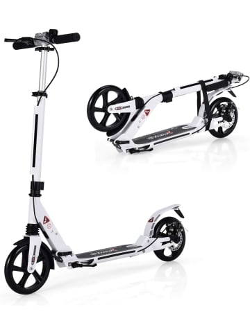 COSTWAY Cityroller Tretroller in Weiß