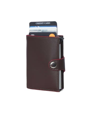 Margelisch Kreditkarten-Minibörse noonyu single col.edge in brown-red