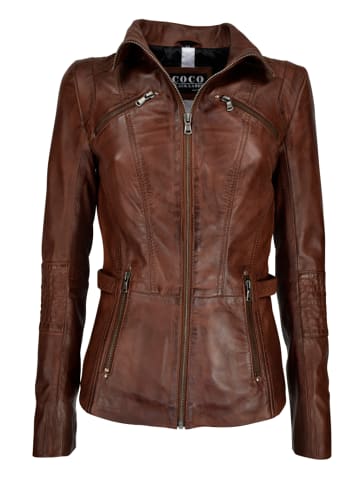 CBL Damen Lederjacke in mokka