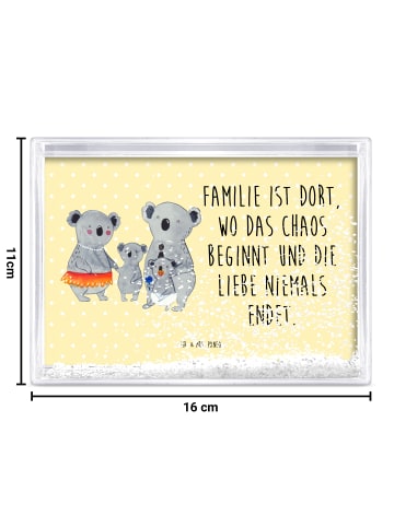 Mr. & Mrs. Panda Bilderrahmen Koala Familie mit Spruch in Gelb Pastell