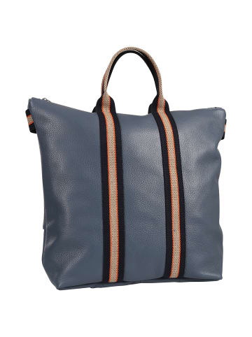 Toscanto Toscanto Cityrucksack Leder, Canvas hellblau ca. 43cm