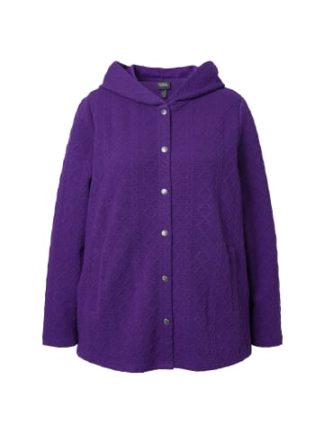 Ulla Popken Sweatjacke in tiefes violett