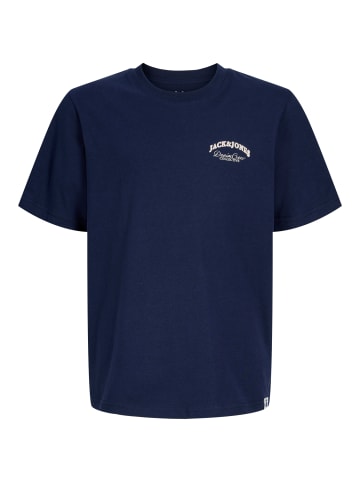 JACK & JONES Junior T-Shirt JJEBRANDES BACKP RELAXED TEE SS in Dunkelblau