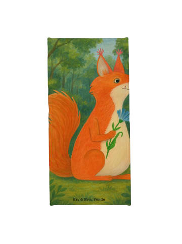 Mr. & Mrs. Panda Duschhandtuch Eichhörnchen Blume Design ohne Sp... in Weiß