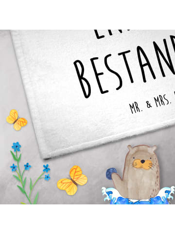 Mr. & Mrs. Panda Handtuch Klein Bär Prüfung mit Spruch in Weiß