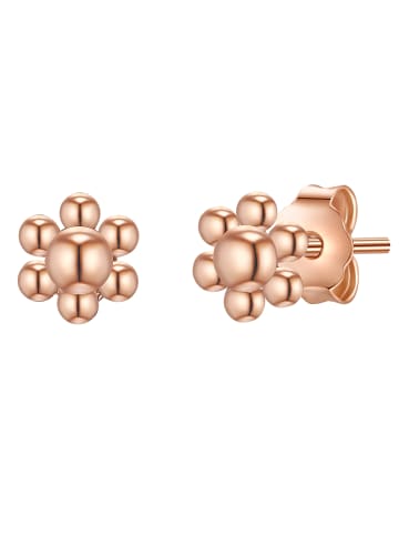 Ohrstecker Blume aus Sterling Silber in roségold