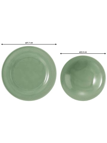 Seltmann Weiden 12-tlg. Tafelservice Beat Color Glaze in – in Salbeigrün