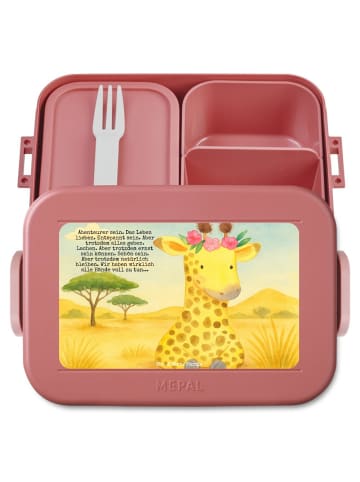 Mr. & Mrs. Panda MEPAL Bentobox Giraffe Blumenkranz Design mit S... in Rot Pastell