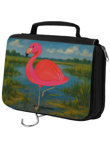 Mr. & Mrs. Panda Kulturbeutel Flamingo Classic Design ohne Spruch in Weiß