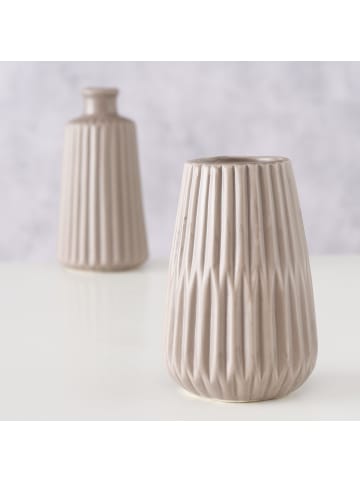 Boltze Vase Esko 2er-Set in braun