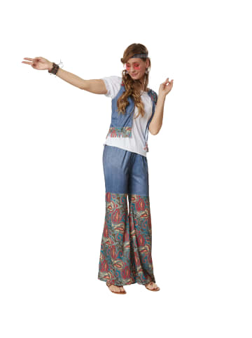 tectake Outfit in Jeans- und Ornamentenoptik, blau