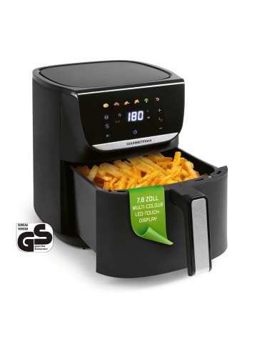 Gourmetmaxx GOURMETmaxx Heißluftfritteuse, 5,5 l - farbiges LED-Touchdisplay & 7 Programme