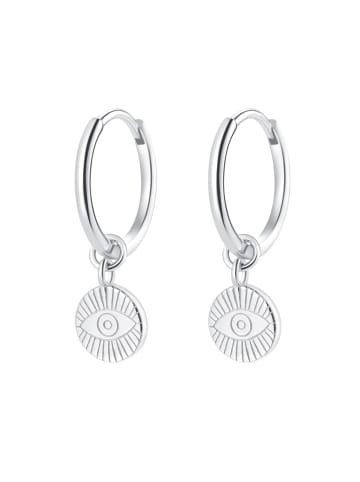 Hey Happiness Creolen Evil Eye Charms 925 Sterlingsilber in Silber