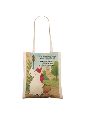 Mr. & Mrs. Panda Shopper Einhorn Koffer Design mit Spruch in Weiß