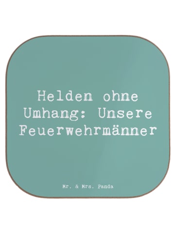 Mr. & Mrs. Panda Untersetzer für Gläser Spruch Feuerwehrmann Hel... in Meeresbrise