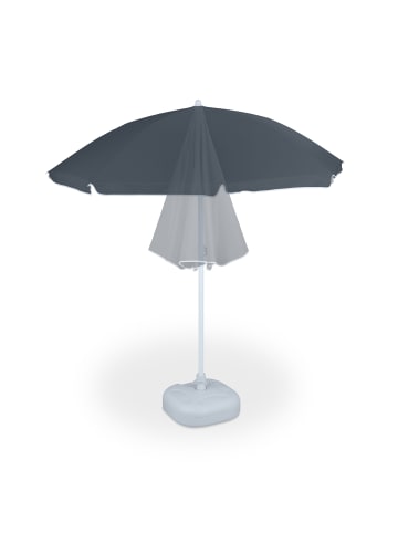 relaxdays Sonnenschirm in Grau - Ø 180 cm