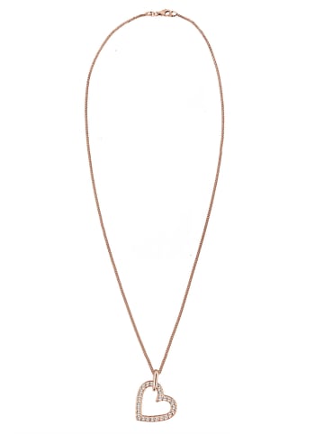 Elli Halskette 925 Sterling Silber Herz in Rosegold