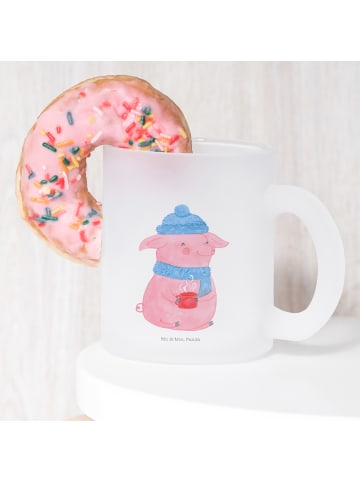 Mr. & Mrs. Panda Trinkglas Schweinchen Glühwein ohne Spruch in Transparent