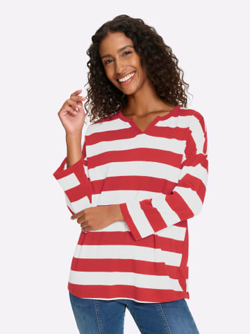 Heine T-Shirt in erdbeere-weiß-geringelt