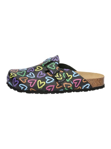 Lico Clog "Bioline Clog Print" in Schwarz