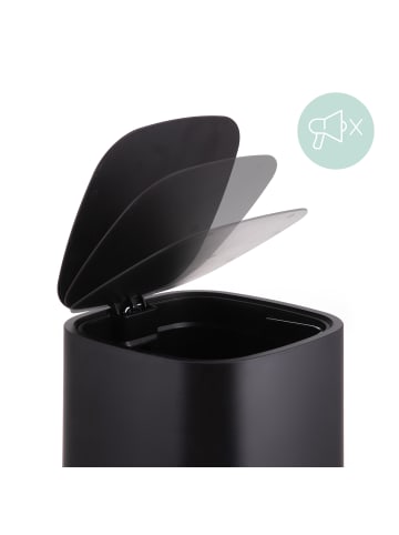 relaxdays Mülleimer in Schwarz - 9 Liter