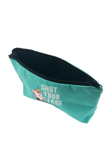 Yuhu Leichte Kosmetiktasche Schminktasche mit Motiv in Türkis