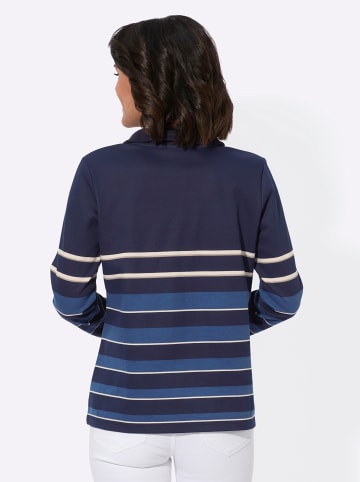 WITT WEIDEN Sweatshirt in marine-jeansblau-geringelt