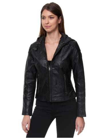 Tazzio Lederjacke "F503" - in Schwarz