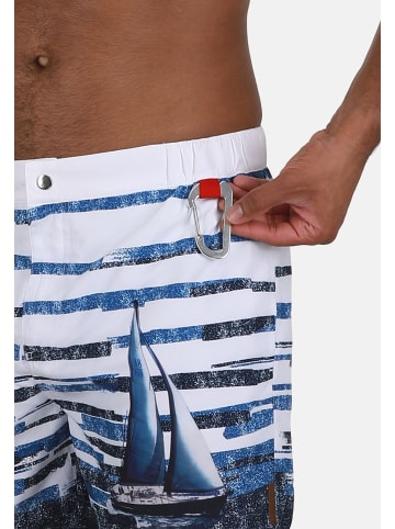 wavebreaker Shorts in blau/weiß