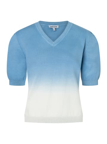More & More leichter,  trendy V-Neck Pullover in colour shading