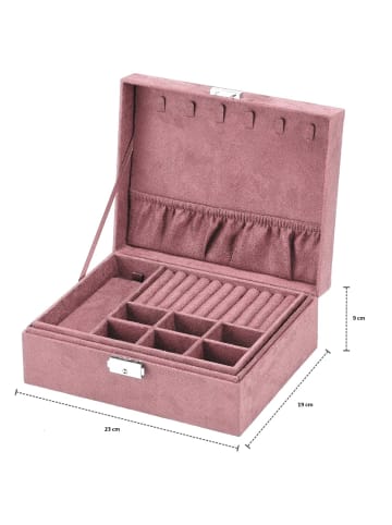 Intirilife Juwelenbox Schmuckschatulle in Rosa