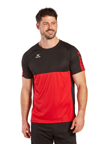 erima Six Wings T-Shirt in rot/schwarz