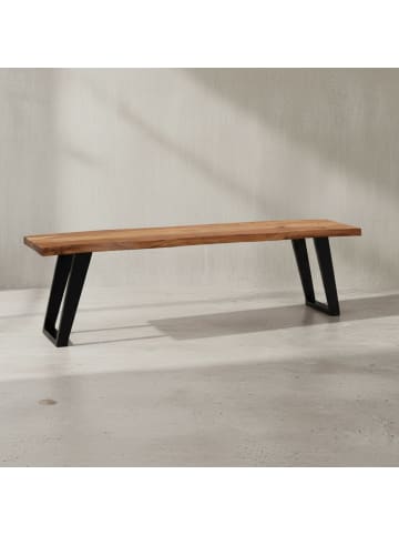 KADIMA DESIGN Esszimmerbank 140x40x45,5 cm Massivholz / Metall mit