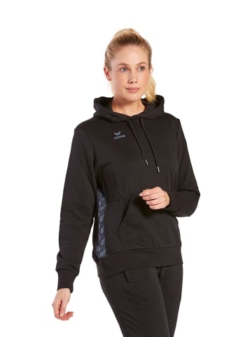 erima Damen Essential Team Kapuzensweat in schwarz/slate grey
