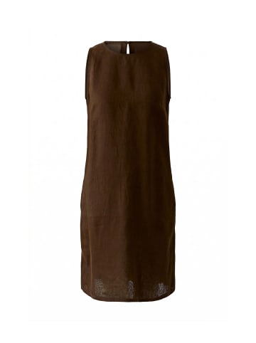 Oui Leinen Patchkleid in demitasse