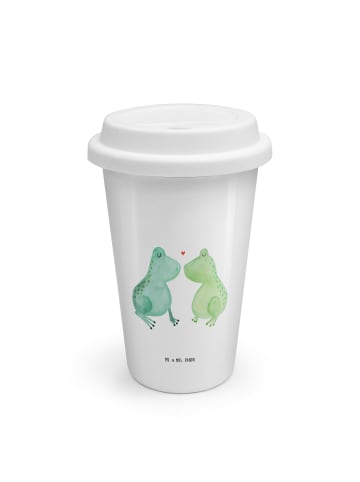 Mr. & Mrs. Panda Kaffeebecher To Go Frosch Liebe ohne Spruch in Weiß