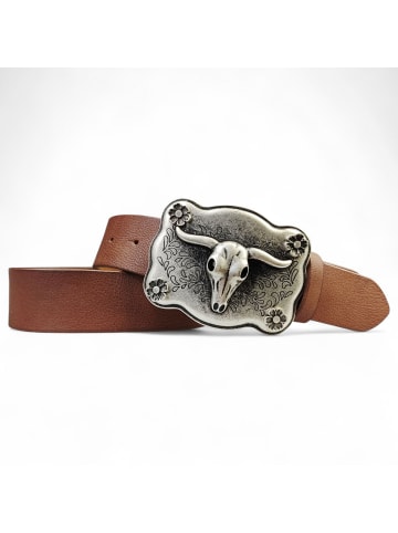 FRONHOFER Herren Ledergürtel in Cognac