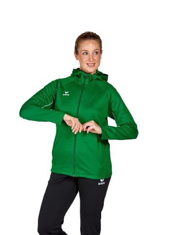 erima Unisex Erwachsene Liga Star Trainingsjacke mit Kapuze in smaragd/weiss