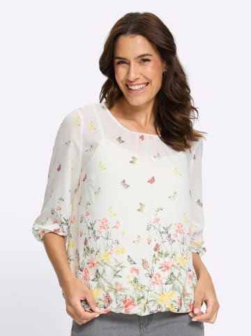 WITT WEIDEN Druckbluse in ecru-khaki-bedruckt