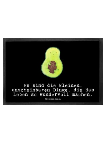 Mr. & Mrs. Panda Schmutzmatte Avocado Kern mit Spruch in Schwarz