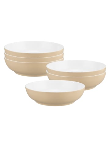 Seltmann Weiden 6er Set Foodbowls Liberty Pure Colors ø 25 cm in Dusty Beige