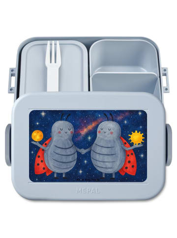 Mr. & Mrs. Panda Bento Box Sternzeichen Zwilling Design ohne Spruch in Blau Pastell