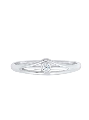 Elli DIAMONDS  Ring 925 Sterling Silber Verlobungsring, Geo in Silber