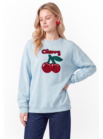 myMo Women Sweatshirt in Light Blue
