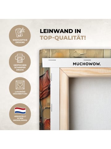 MuchoWow Leinwand bilder Herbstblätter (BxH)