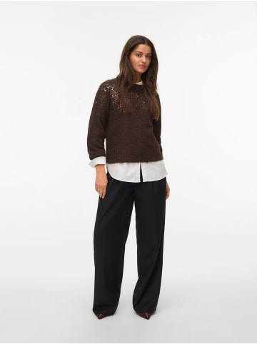 Vero Moda Strickpullover in Chocolate Torte