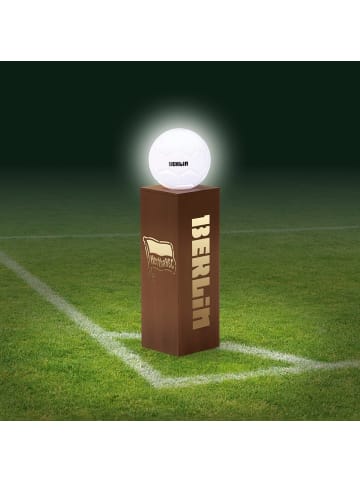 Fußballverein Hertha BSC LED-Dekosäule Rost-Optik 84cm 3V braun mit Leuchtkugel Braun